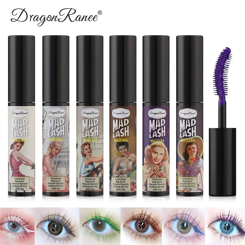 Colorful Mascara Eyelash Extension Blue Pink Green Waterproof Mascara Charming Long Lasting Curling Mascara Eye Christmas Makeup