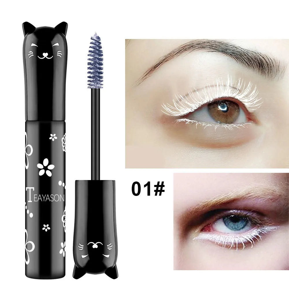 TEAYASON 6 Color Mascara Waterproof Moisturize Lasting Thick Curly Slender Eyelash New Fashion Blue Black Mascara Cosmetics 10ml
