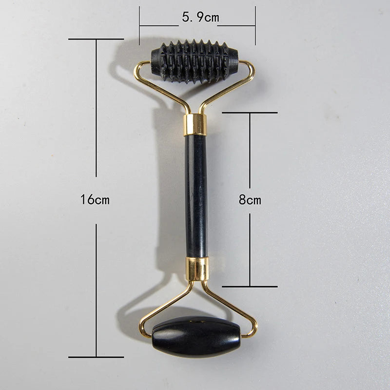 1PC Natural Jade Roller Massager Face Microniddle Roller Facial Skin Care SPA Acupuncture Massage Beauty Tool Dropshipping