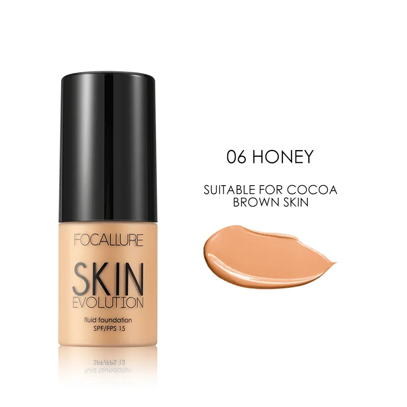 FOCALLURE Face Liquid Foundation Oil Control Moisturizer Full Coverage Concealer Matte Primer Base Cream Foundation Makeup