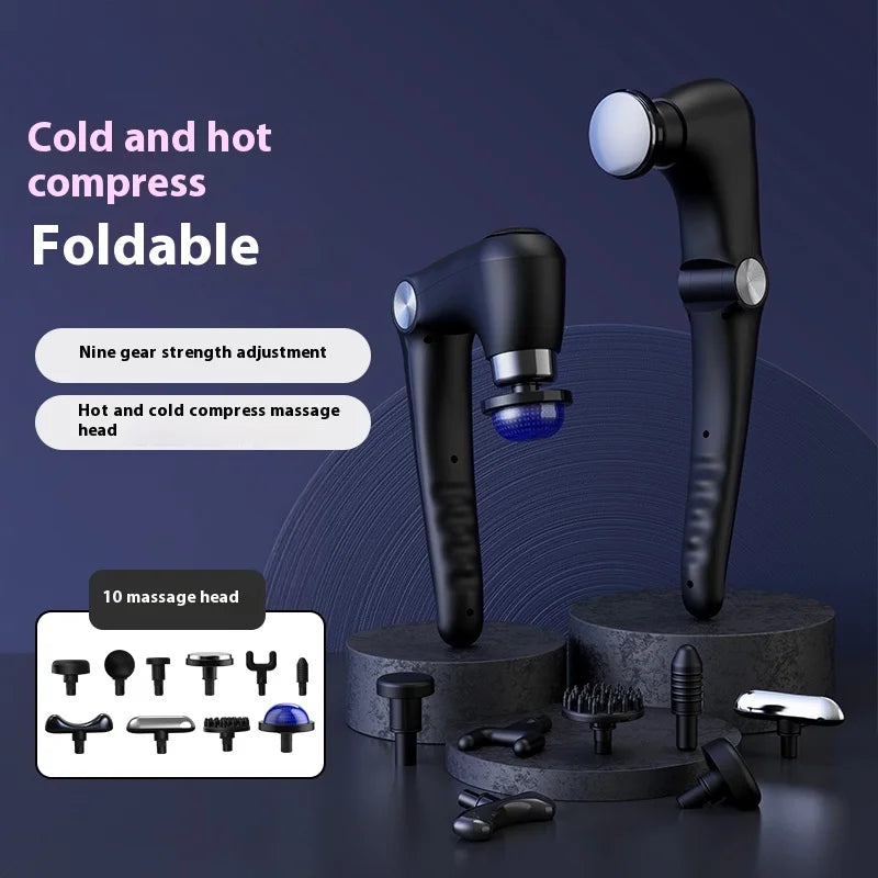 Fascia Massage Gun Shoulder Massager Electric Muscle Massage Machine High Frequency Back Waist Body Massage with Extended Handle