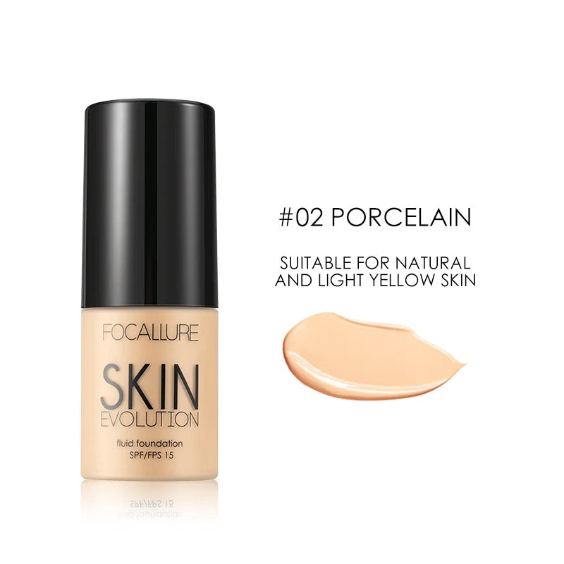 FOCALLURE Face Liquid Foundation Oil Control Moisturizer Full Coverage Concealer Matte Primer Base Cream Foundation Makeup