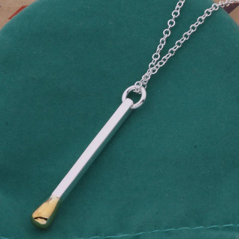 925 Sterling silver Necklace Matches Pendant High Quality  Fashion Jewelry For Women Exquisite Wedding Party Gift