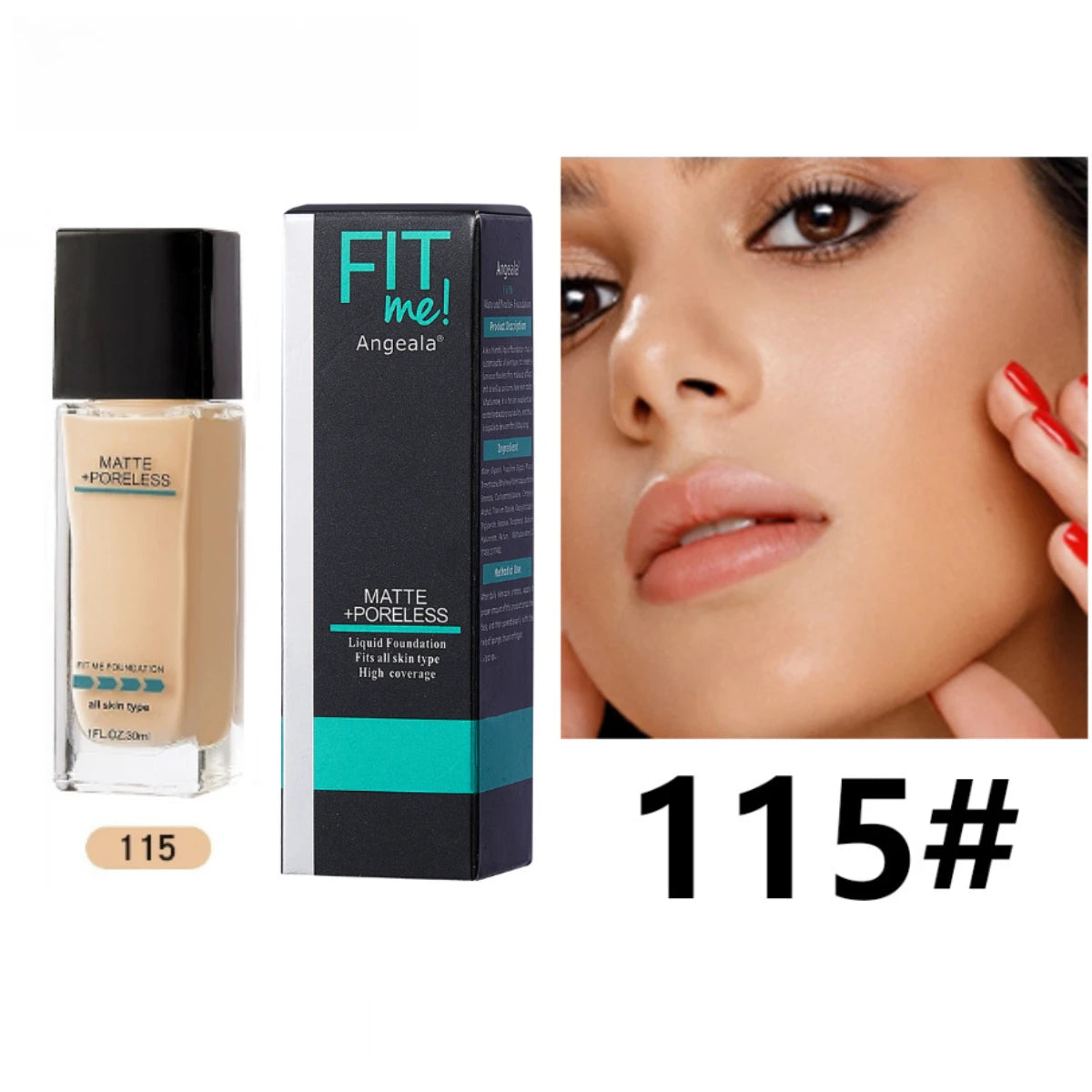 Matte Foundation 30ml Concealer Acne Mark Isolation Pump Free Liquid Foundation Cover Black Eye Circles Even Out Skin Tone