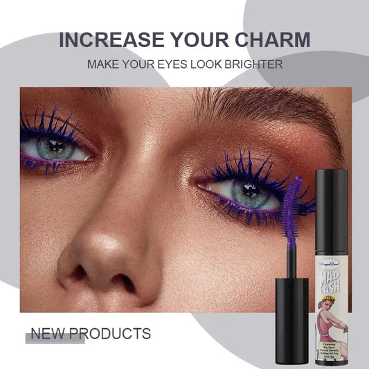Colorful Mascara Eyelash Extension Blue Pink Green Waterproof Mascara Charming Long Lasting Curling Mascara Eye Christmas Makeup