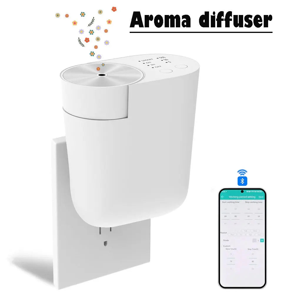 Plug-in Diffuser Waterless Scent Air Machine Bluetooth Control Smell Distributor Essential Oil Aroma Diffuser for Home,Office