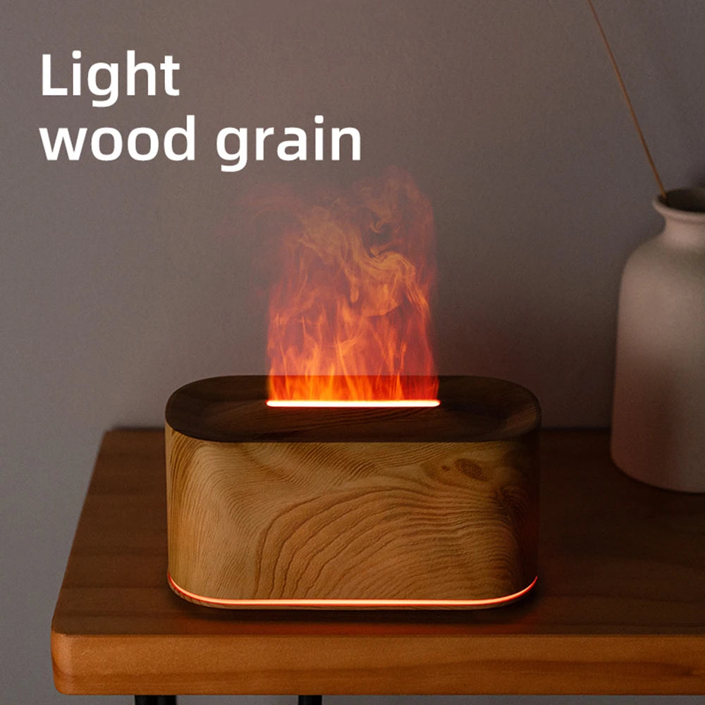 Essential Oil Diffuser,Flame Colorful Water Vapor Fire Humidifier for Aromatherapy Aroma Therapy Machine Room,Flame Diffuser