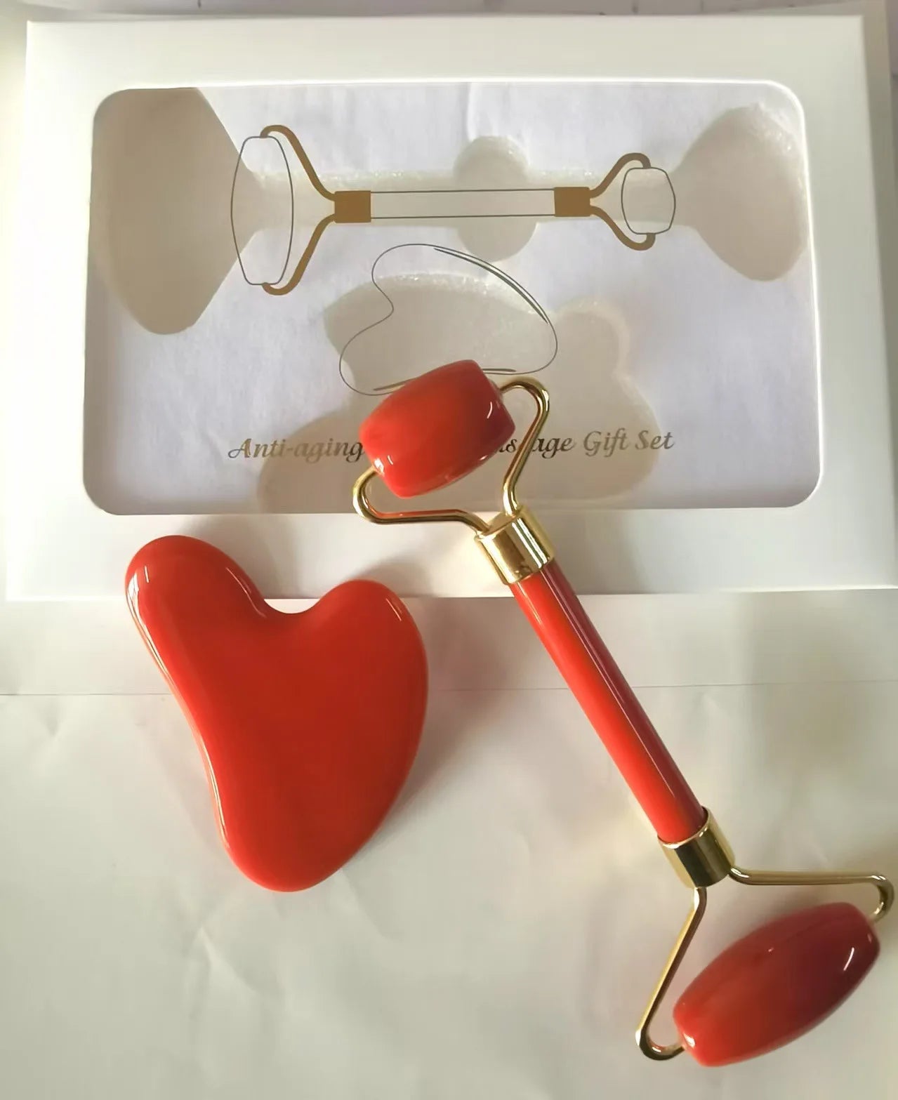Jade Roller for Facial Roller Massager Skin Care Tool, Gua Sha Facial Tools for Face, Neck, Eyes, Reduce Puffiness of The Skin