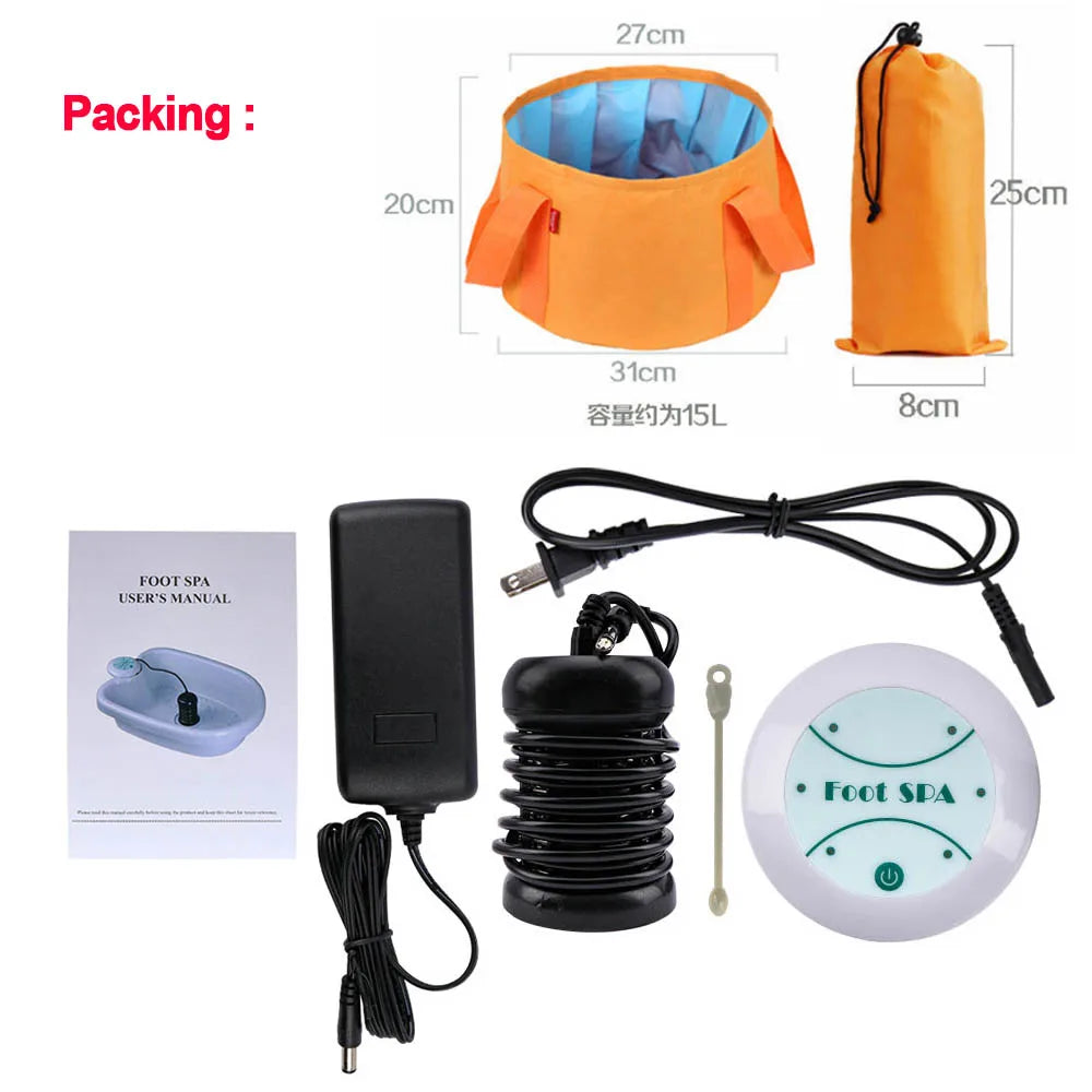 Ionic Detoxing Foot Detox Machine Electric Foot Spa Massage Device Leg Massager Massageador Arrays Aqua Basin Health Care Relax