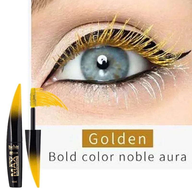 Waterproof Blue Mascara Fast Dry Eyelashes Curls Extension Make-Up Eyelashes Colorful Red Purple Black White Mascara Cosmetics