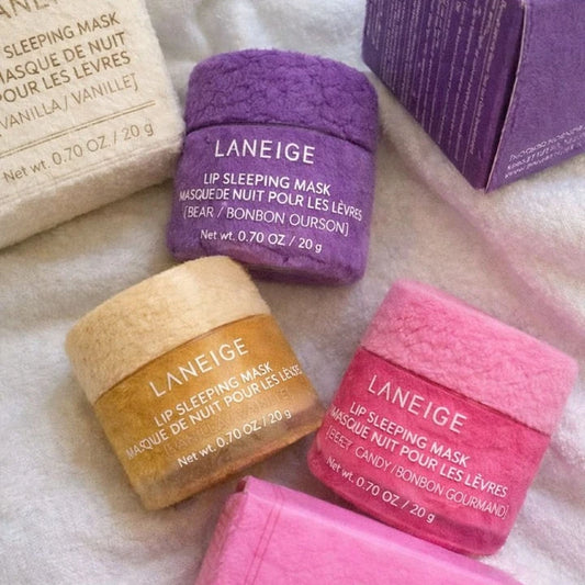 Laneige Vanilla Gummy Bear Sweet Candy Lip Sleeping Mask Lip Balm Night Repair Moisturising Treatment 20g Lips Gloss Gifts Set