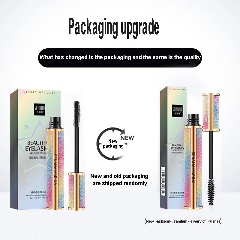 Eyelash Mascara Waterproof Full Professional Makeup Long Curling Thick Eyelash Extend Cosmetics Bright Starry