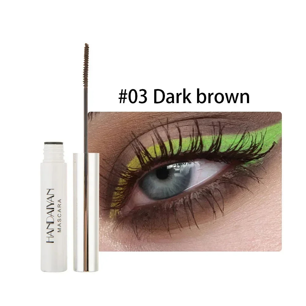 12 Color Mascara Waterproof Fast Dry Eyelashes Curls Extension Make-Up Eyelashes Blue Red Purple Black White Gold Ink Mascara