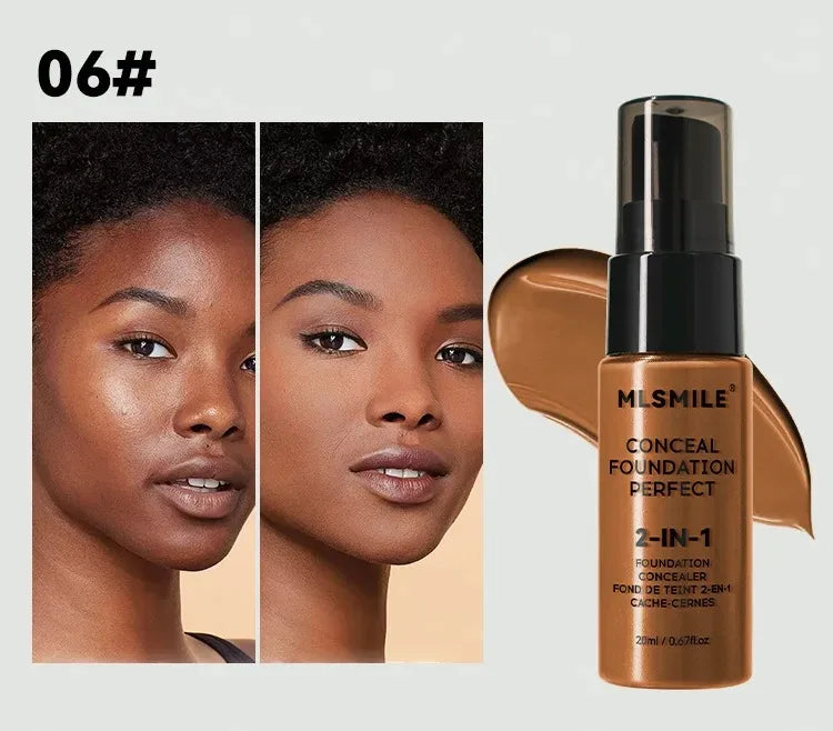Long-lasting Foundation Oil Control Full Coverage Foundation Cream Transfer Proof and Concealing Liquid Matte Finish Daily Use