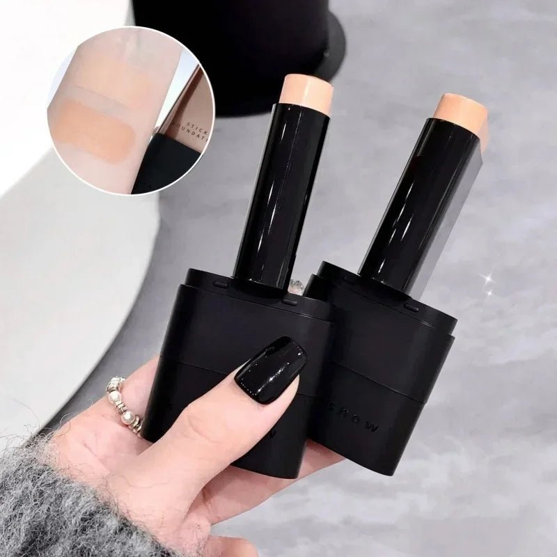Matte Foundation Cream Stick Waterproof Long Lasting Oil-control Cover Acne Face Smooth Makeup Base Water Light Concealer Cream
