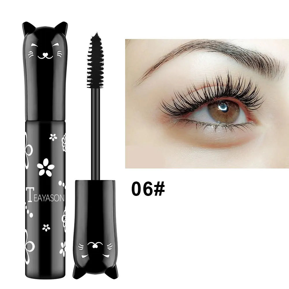 TEAYASON 6 Color Mascara Waterproof Moisturize Lasting Thick Curly Slender Eyelash New Fashion Blue Black Mascara Cosmetics 10ml