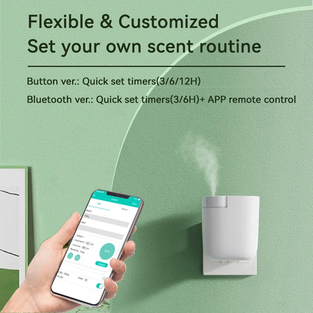 Plug-in Diffuser Waterless Scent Air Machine Bluetooth Control Smell Distributor Essential Oil Aroma Diffuser for Home,Office