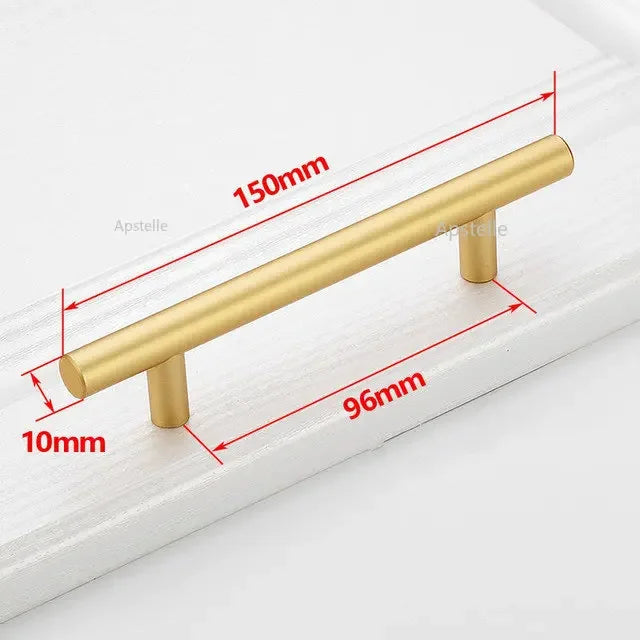 Apstelle Black Golden Cupboard Handle Brushed Stainless Steel Kitchen Cabinet Door Knob Furniture Drawer Pulls Bar Handle