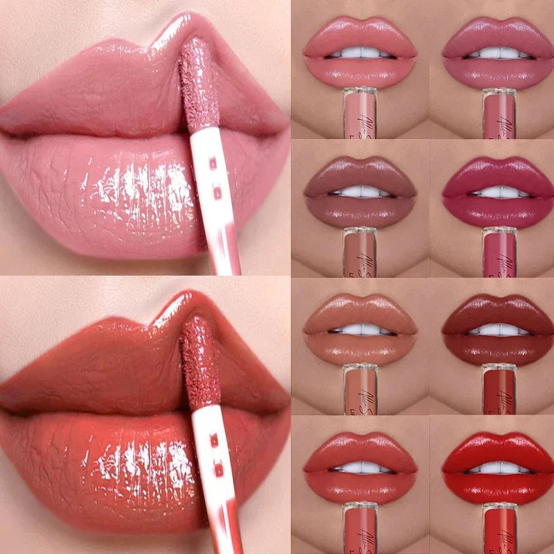 12Colors Sexy Shiny Lipstick Waterproof Long Lasting Moist High-quality Lip Gloss Vivid Colorful Lipgloss Women Makeup Maquiagem