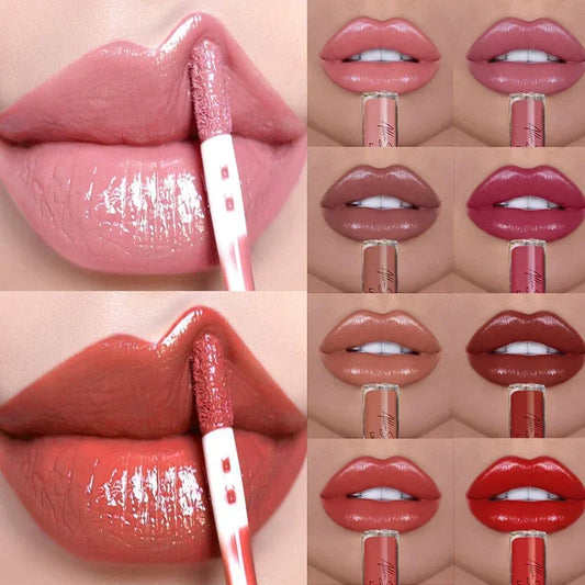 12Colors Sexy Shiny Lipstick Waterproof Long Lasting Moist High-quality Lip Gloss Vivid Colorful Lipgloss Women Makeup Maquiagem
