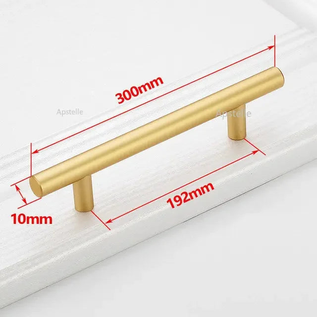 Apstelle Black Golden Cupboard Handle Brushed Stainless Steel Kitchen Cabinet Door Knob Furniture Drawer Pulls Bar Handle