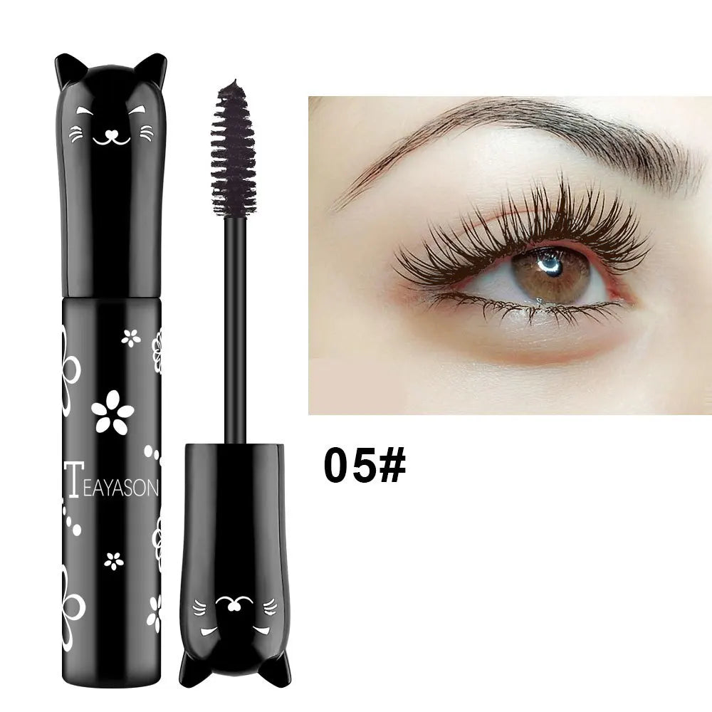 TEAYASON 6 Color Mascara Waterproof Moisturize Lasting Thick Curly Slender Eyelash New Fashion Blue Black Mascara Cosmetics 10ml