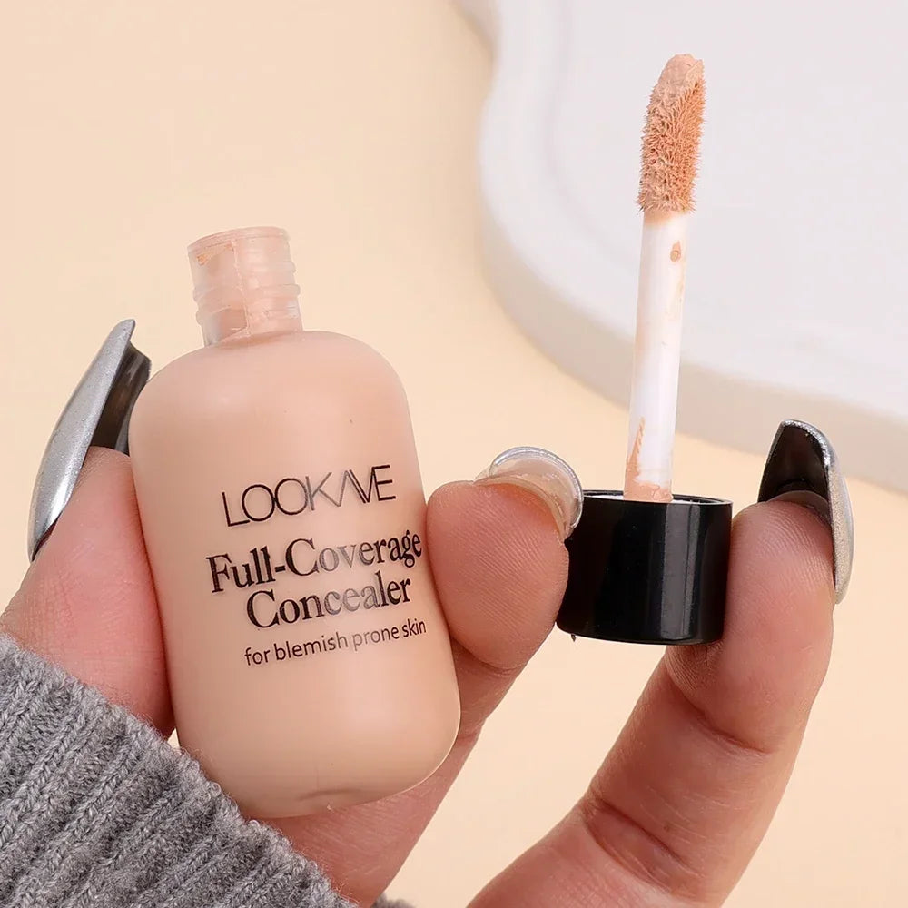 Full Coverage Acne Dark Circles Concealer Cream Waterproof Matte Oil Control Lasting Liquid Foundation Facial Makeup Cosmetics