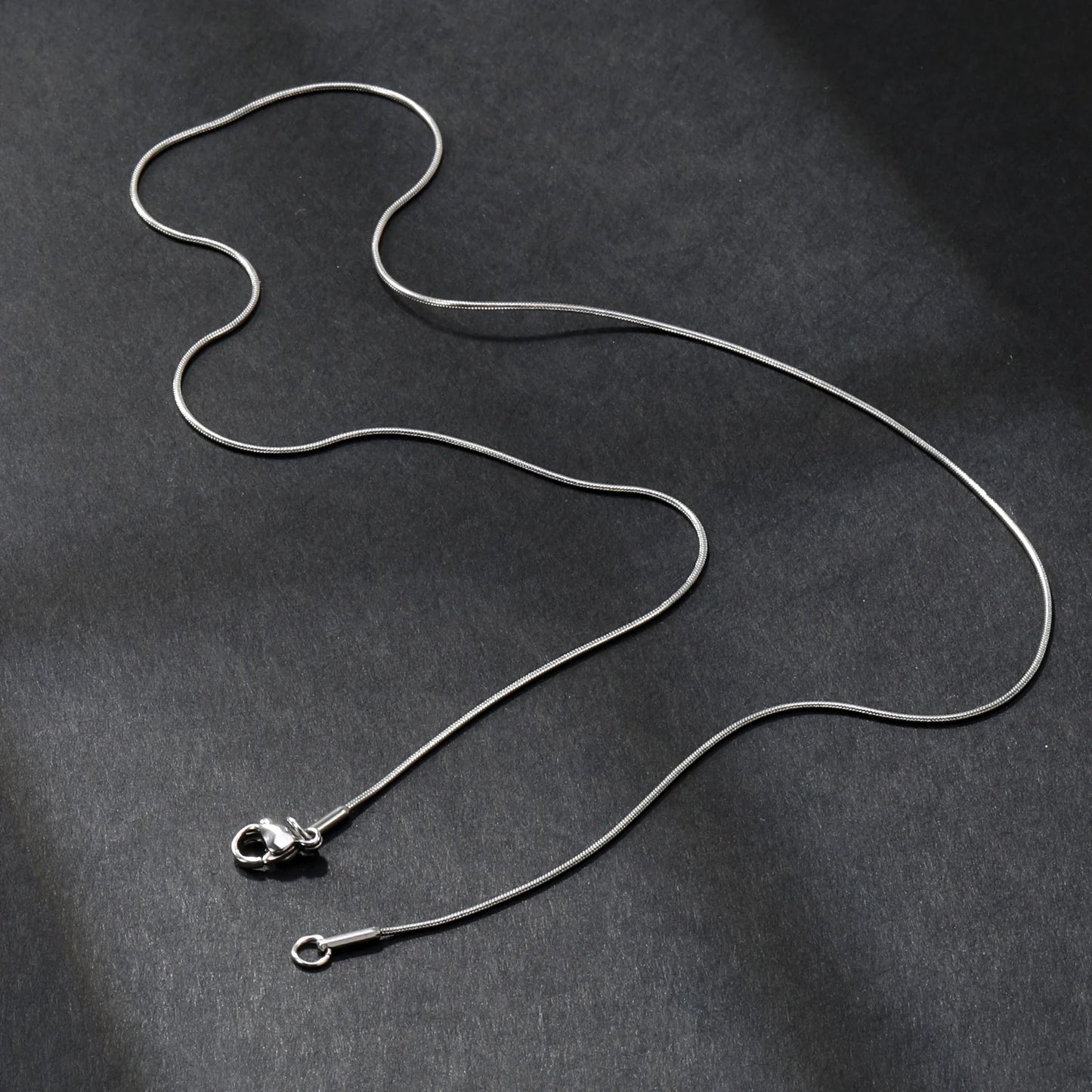 LUXUSTEEL 1pcs 1mm Golden Plated Snake Chains Necklaces No Fade Basic Jewelry Stainless Steel Necklace For Pendants DIY Choker