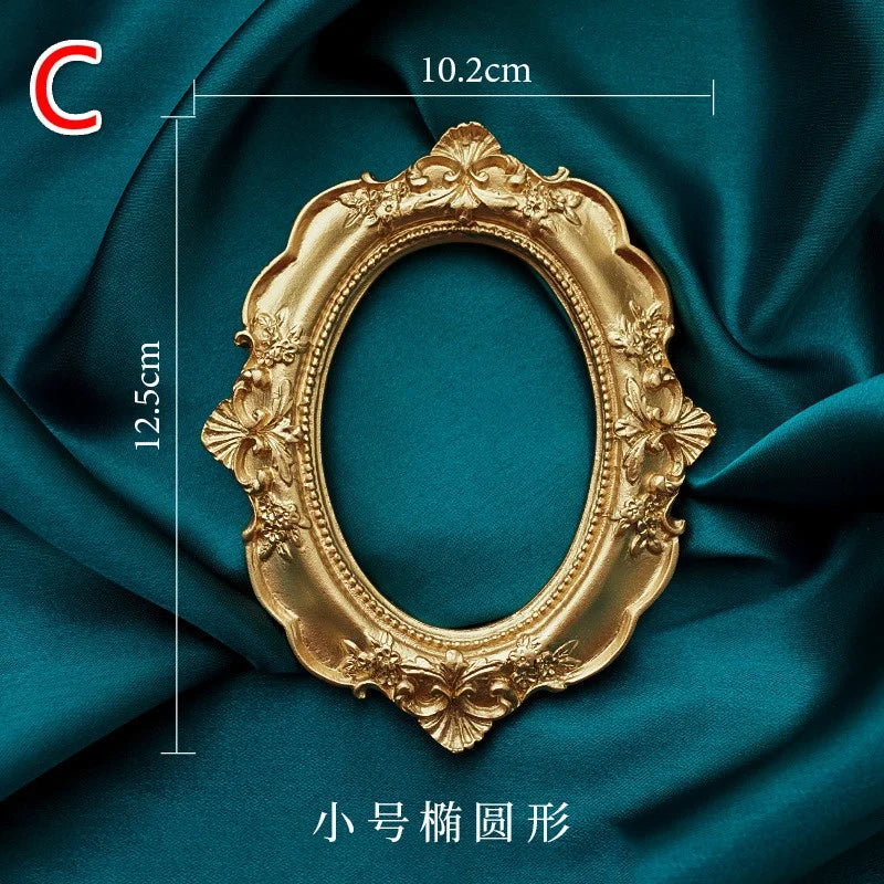 Golden Retro Photo Frame Nail Art Jewelry Decoration Home Decoration Photography Background Shooting Photo Props