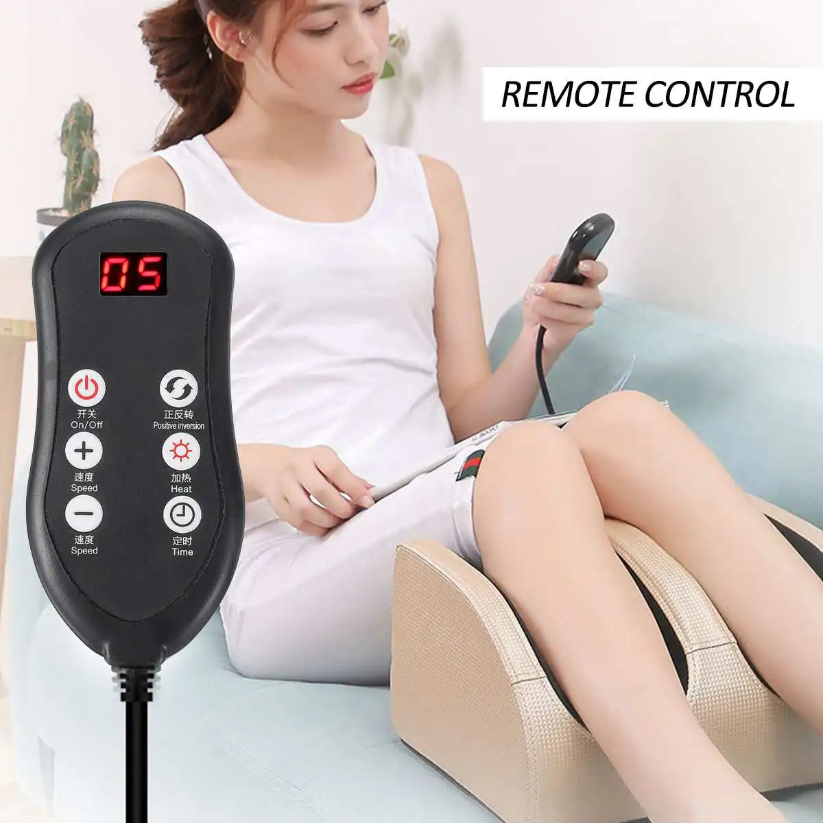 Electric Heating Foot Massager Machine Foot Kneading Hot Compress Vibration Foot Leg Massage Home Christmas Valentine's Day Gift