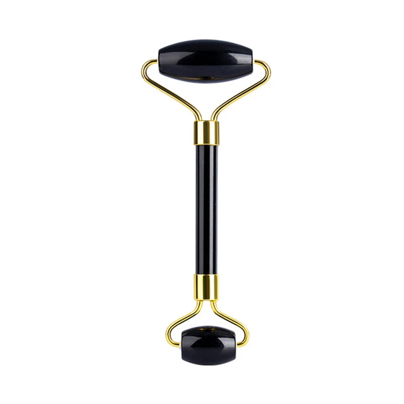 Natural Jade Obsidian Eye Mask Face Massager Gua Sha Board Cold Therapy Scraper Jade Roller Massager Set