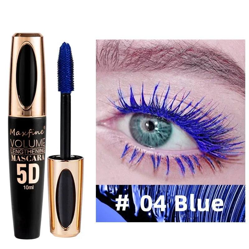 Colored Mascara Waterproof Non-smudge Eyelashes Lengthening Fine Curls Extension Make-Up Eyelashes Blue Red Purple Black Mascara