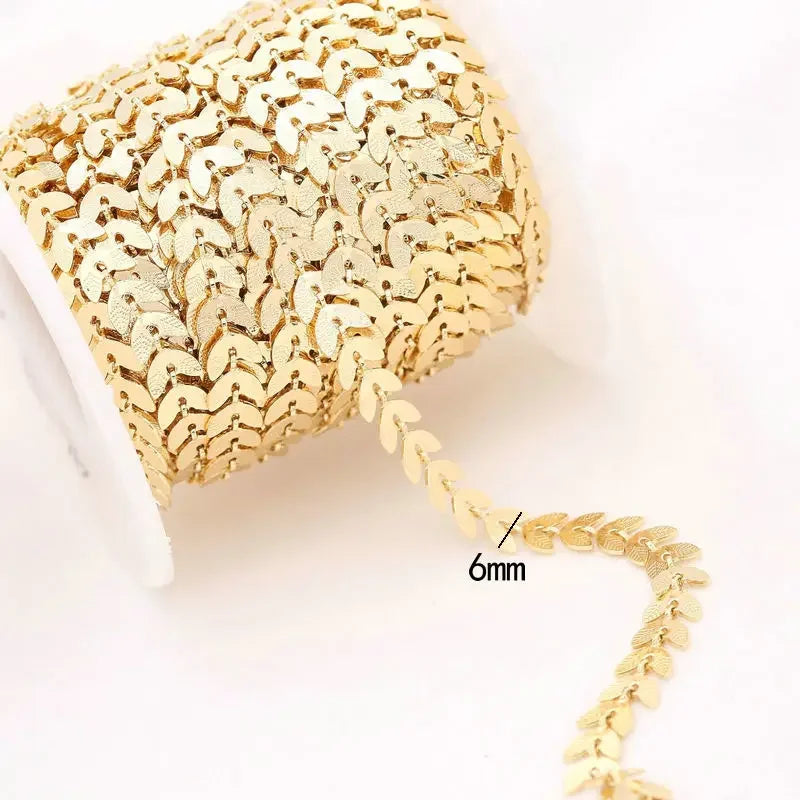 14K Gold Color Plated Brass Round Star Link Chains Necklace Chains High Quality Jewelry Accessories