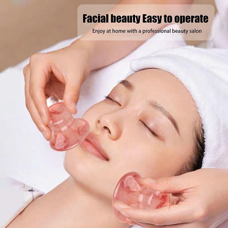 1PC Natural Jade Mushroom Shape Gua Sha Board Face Back Body Massager Facial Beauty Care Skin Tool Women Relaxing Face Roller