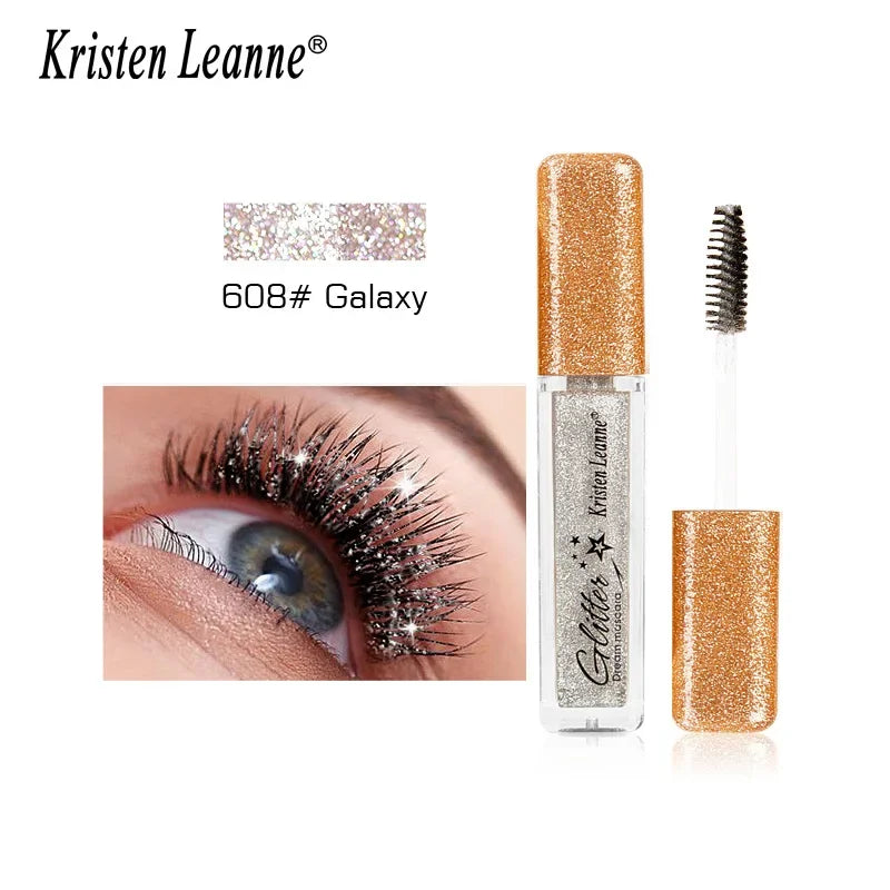 Silver Diamond Glitter Mascara Fast Dry Eyelashes Curls Extension Make-Up Waterproof Long-lasting Lengthens Eye Lash Mascara