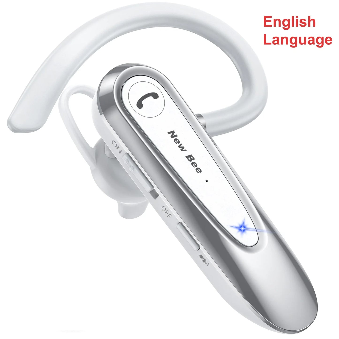 New Bee B45 Wireless Headset Bluetooth 5.0 Earphones Dual Mic Mute Handsfree Earbuds CVC8.0 Noise Reduction for Business Driving
