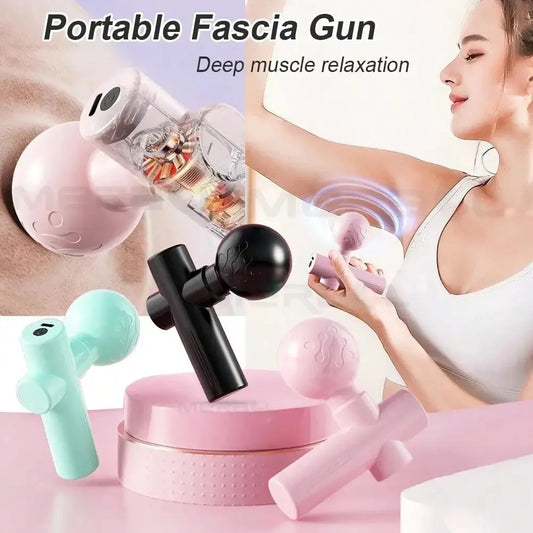 2026 Mini Massage Gun Fascia Machine Muscle Relaxation Vibrating Gun Portable Rod Massage  Neck Body Fascia Gun rechargeable