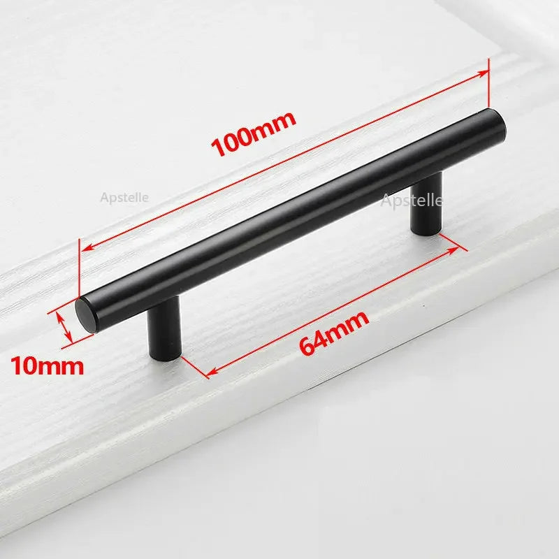 Apstelle Black Golden Cupboard Handle Brushed Stainless Steel Kitchen Cabinet Door Knob Furniture Drawer Pulls Bar Handle