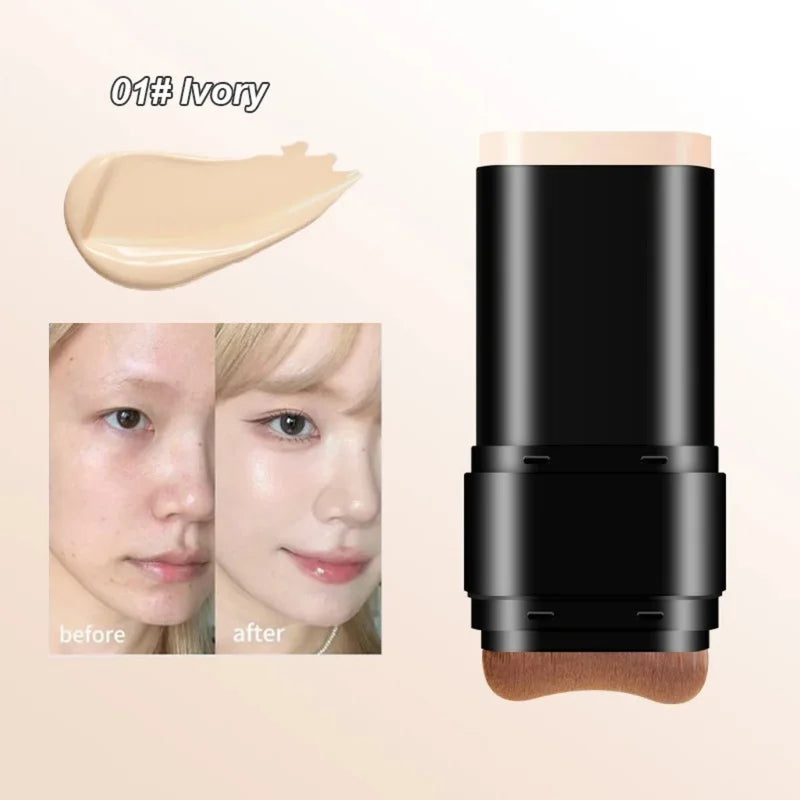 Matte Foundation Cream Stick Waterproof Long Lasting Oil-control Cover Acne Face Smooth Makeup Base Water Light Concealer Cream