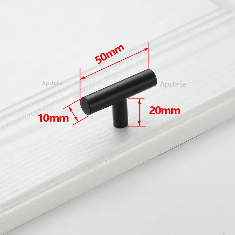 Apstelle Black Golden Cupboard Handle Brushed Stainless Steel Kitchen Cabinet Door Knob Furniture Drawer Pulls Bar Handle