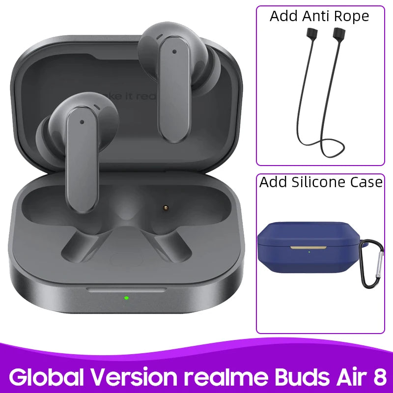 realme Buds Air 8 55dB Ultra Depth Noise Cancellation Global Version True Wireless Earphone Bluetooth 5.4 Earbuds LHDC 5.0 IP55