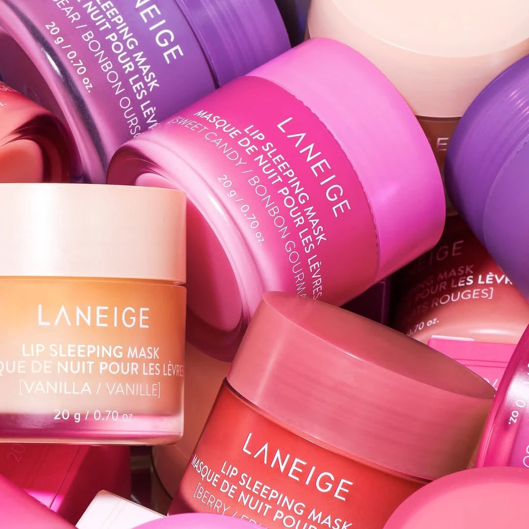 Laneige Vanilla Gummy Bear Sweet Candy Lip Sleeping Mask Lip Balm Night Repair Moisturising Treatment 20g Lips Gloss Gifts Set