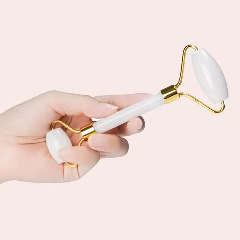 Natural White Jade Roller Gua Sha Set Gouache Stone Massager Face Lifting Gouache Scraper Anti-Wrinkle Skin Care Tool
