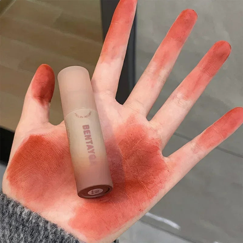 6 Colors Matte Lip Gloss Waterproof Easy To Wear Velvet Rose Red Brown Lip Mud Nude Lasting Liquid Lipstick Lips Makeup Cosmetic