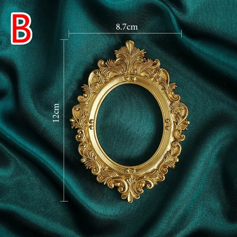 Golden Retro Photo Frame Nail Art Jewelry Decoration Home Decoration Photography Background Shooting Photo Props