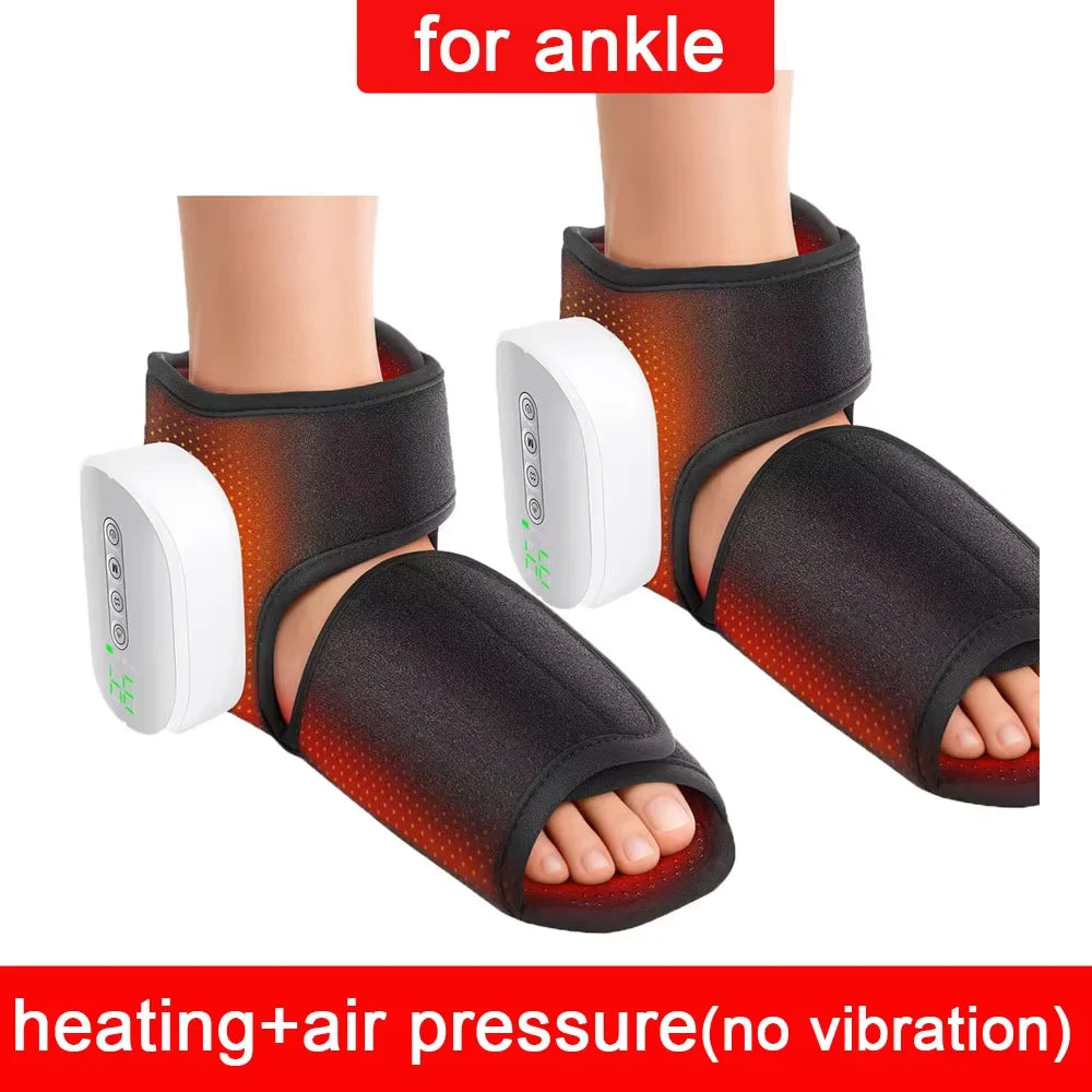 Wireless Electric Ankle Joint Support Massager Brace Vibration Heating Hot Compress Airbag 3 Modes Deep Foot Muscle Relaxation