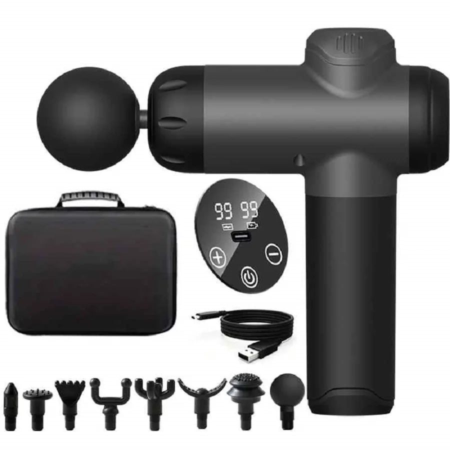 99 Level Massage Gun Fascia Deep Muscle Relax Body Neck Massager Electric Fitness Equipment Noise Reduction Male Female