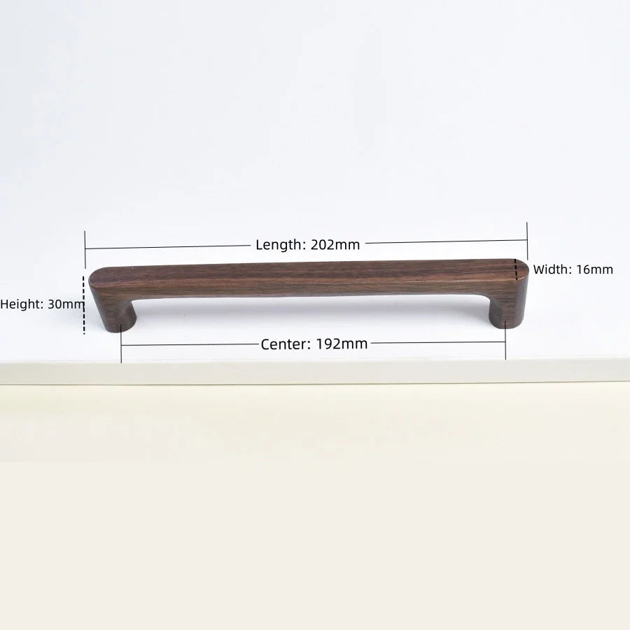 Nordic Wood Cabinet Handle Solid Wooden Kitchen Door Handle Dresser Wardrobe Knobs Cupboard Drawer Pull Furniture Handles