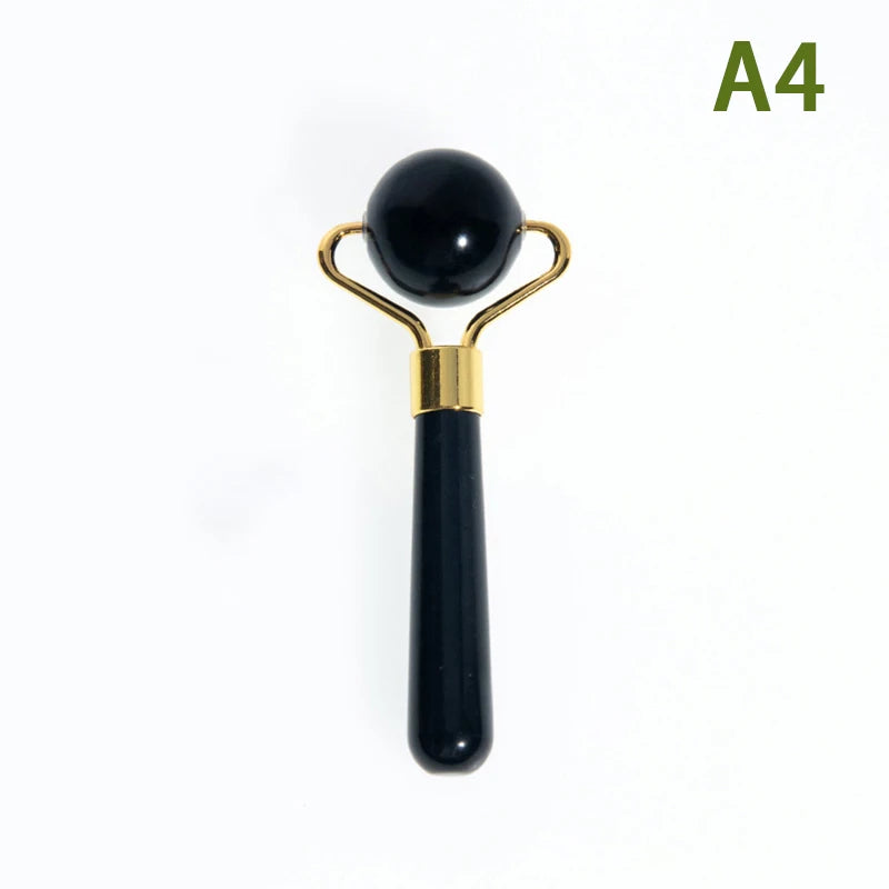 1pc Natural Jade Massager Round Ball Roller Manual Facial Gua Sha Skin Care Eye Beauty Lifting Wrinkle Remover Massage Scraper