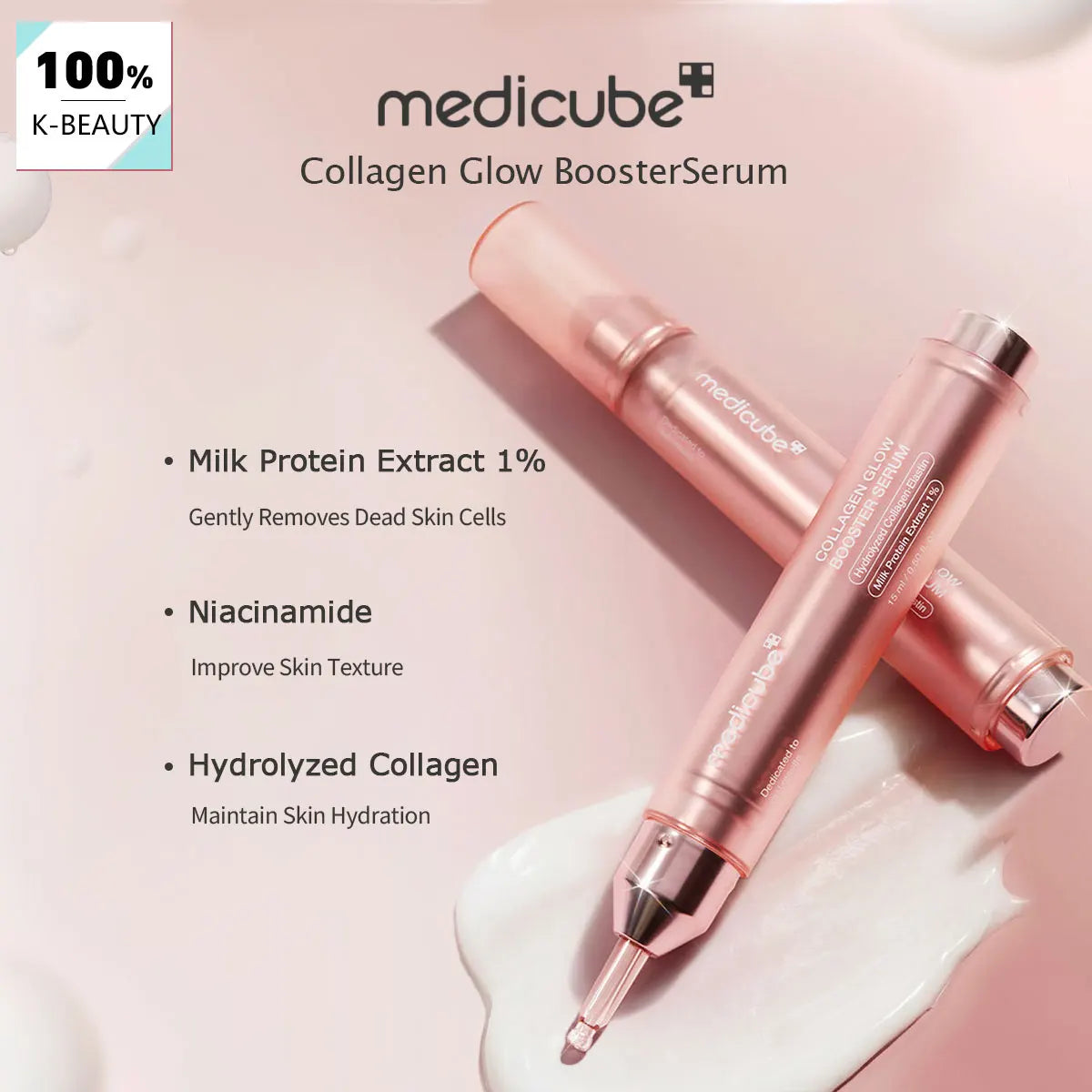Medicube Collagen Glow Booster Serum 15ml,Fast-Absorbing,Hydrating